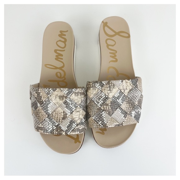 Sam Edelman Shoes - SAM EDELMAN ‘ADALEY’ Woven Snakeskin Print Slide Sandal Size 10